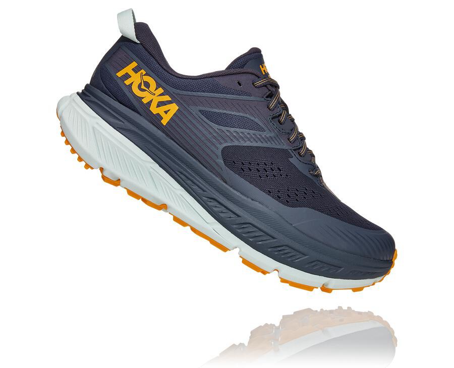 Zapatillas Trail Hoka One One Hombre - Stinson Atr 6 - Azul Marino/Blancas - QXM905174